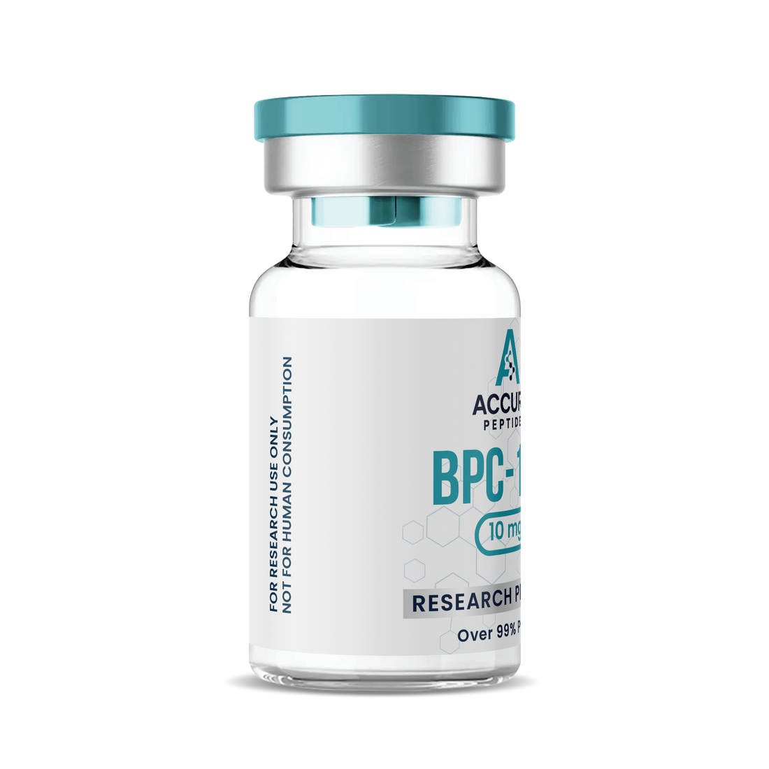 Accura Peptides BPC-157 research peptide vial on a white background
