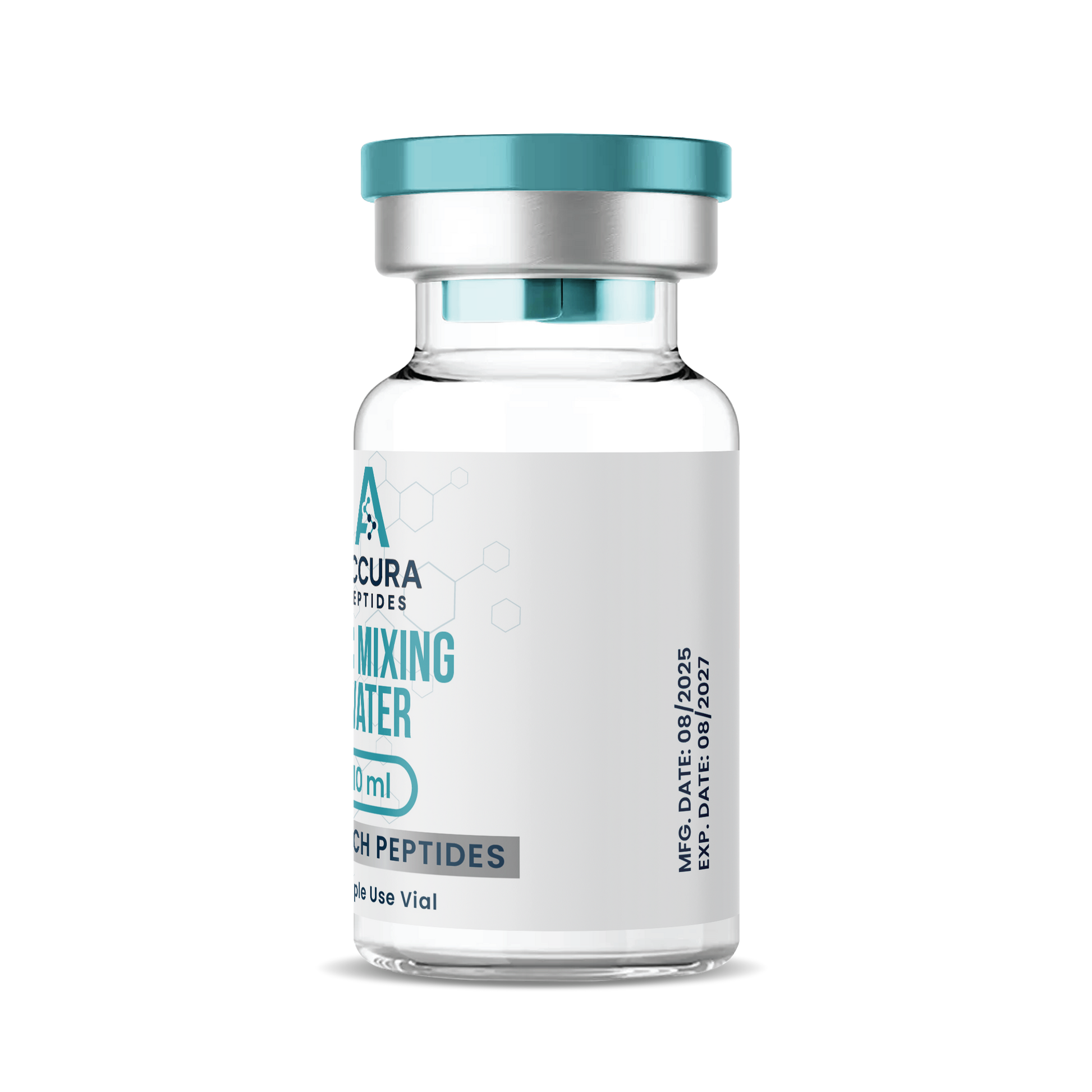 Vial labeled 'Acuria Peptides' on a white background