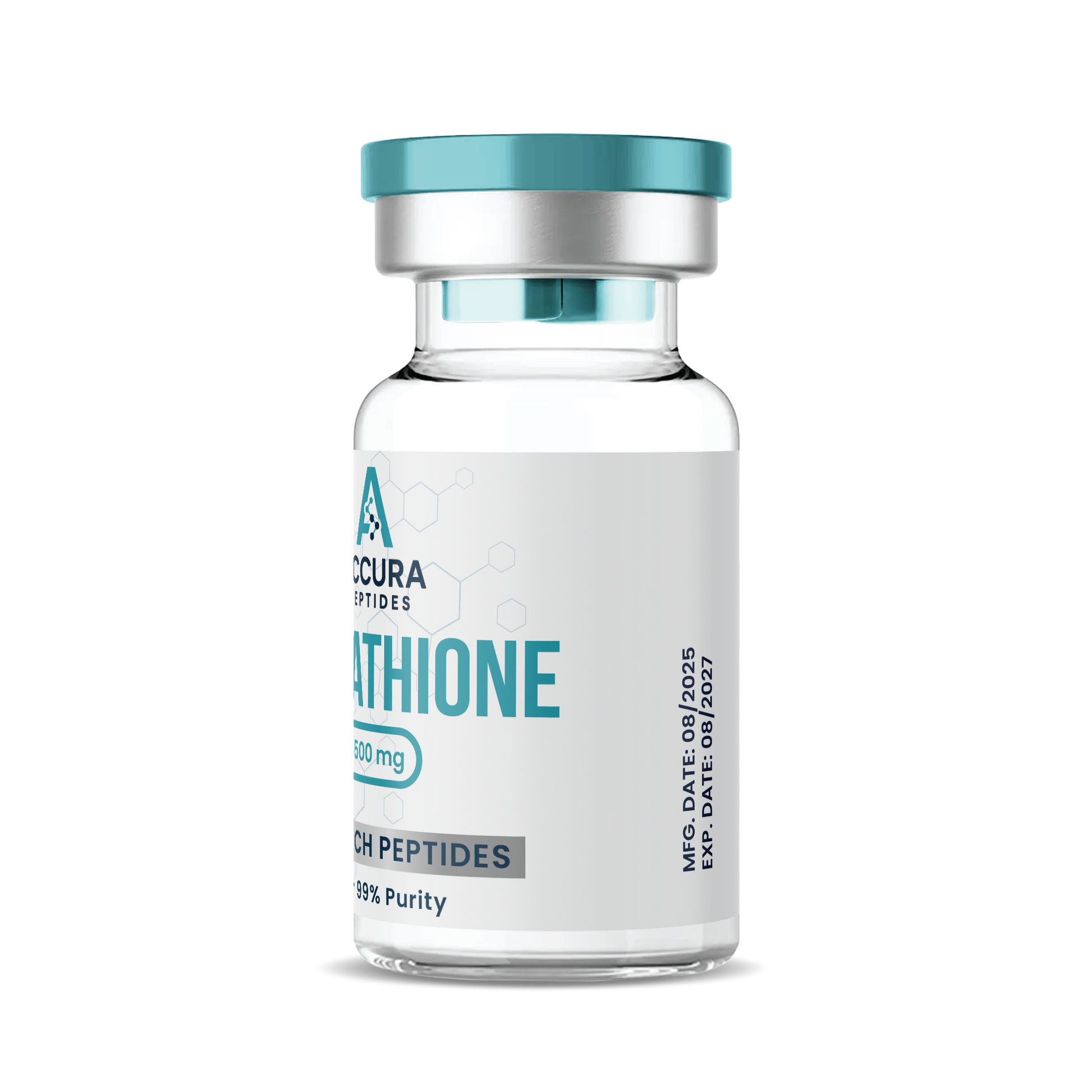 Vial labeled 'Cysteine' with Acura Peptides branding on a white background