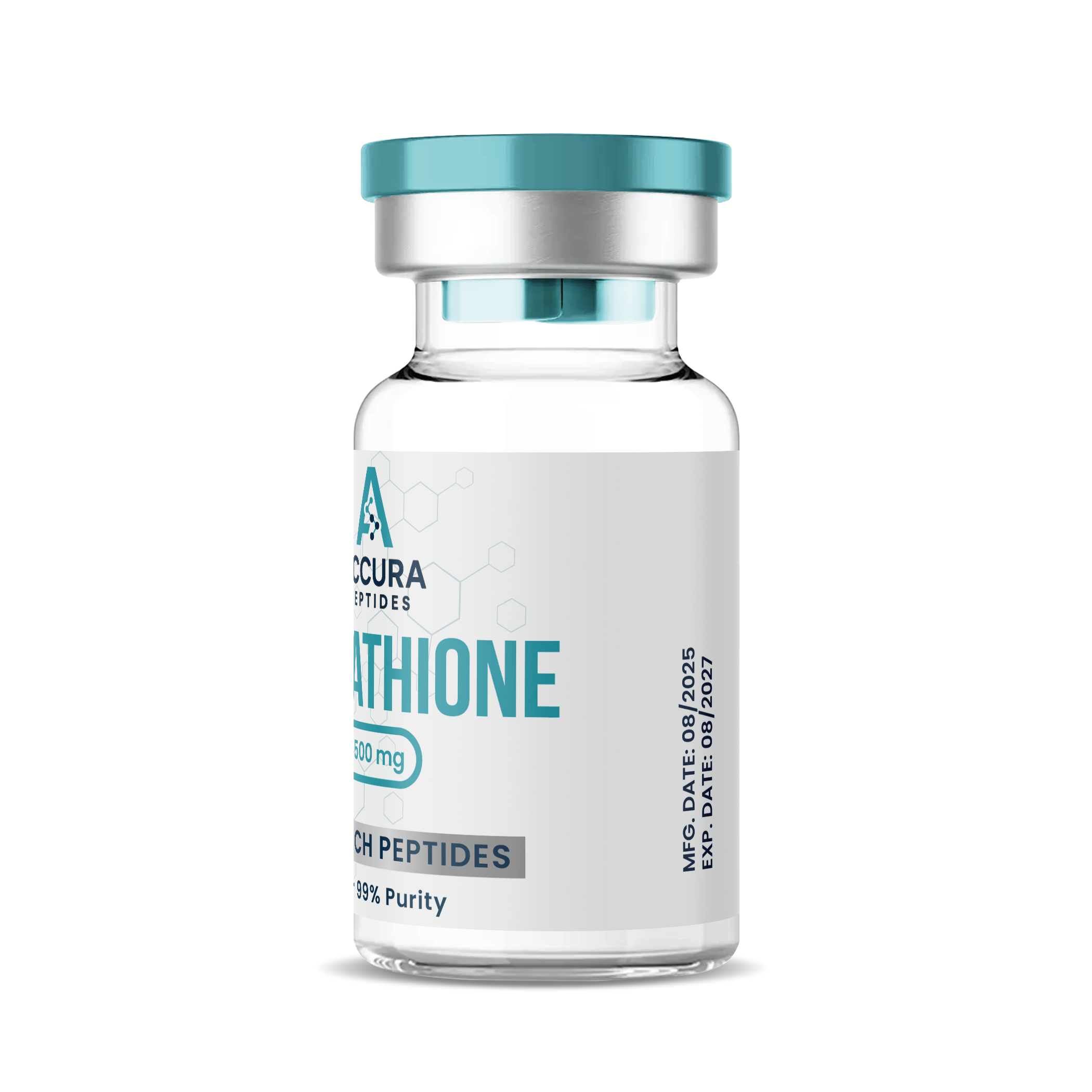 Vial labeled 'Cysteine' with Acura Peptides branding on a white background