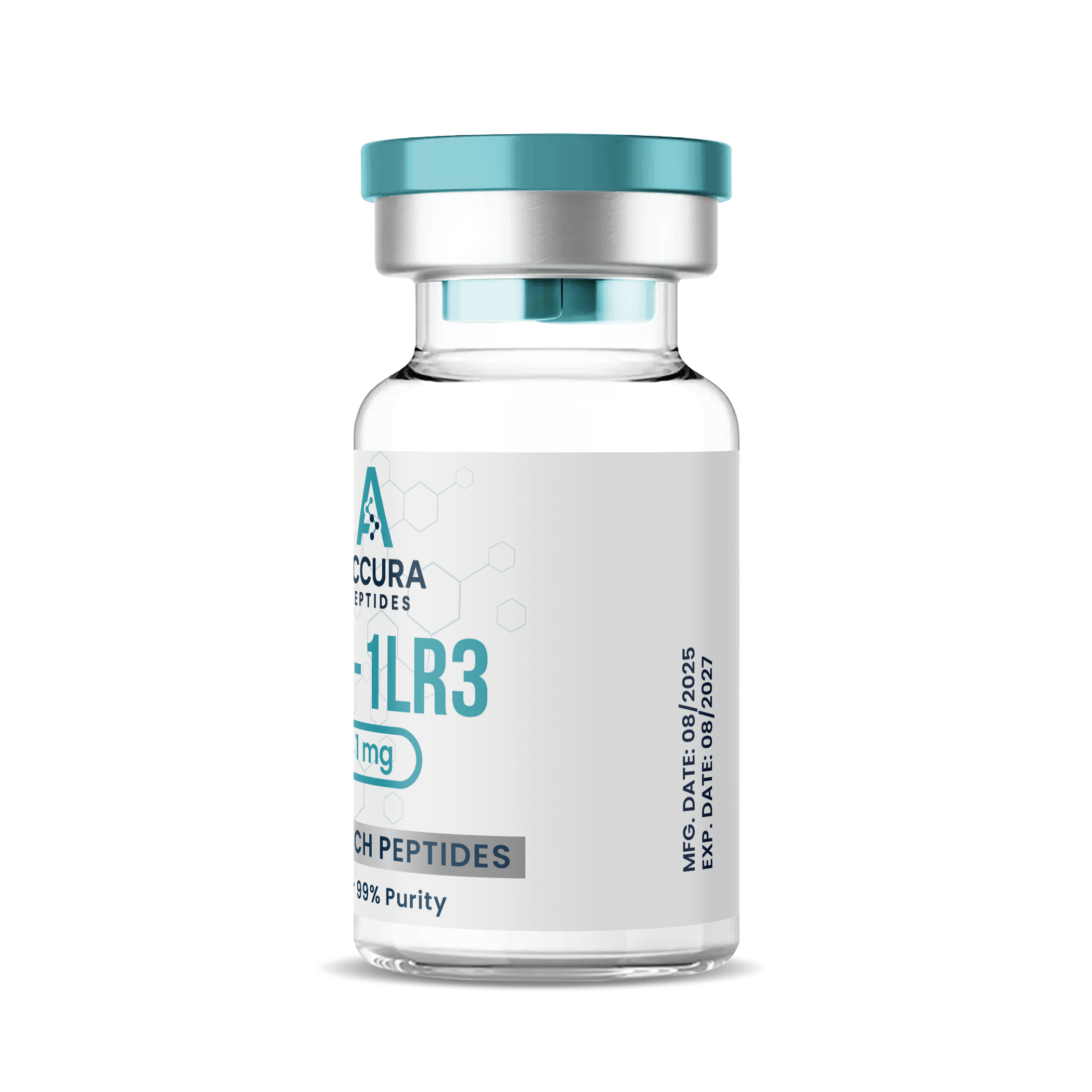 Vial labeled 'Acura Peptides' with 'ILR3' on a white background