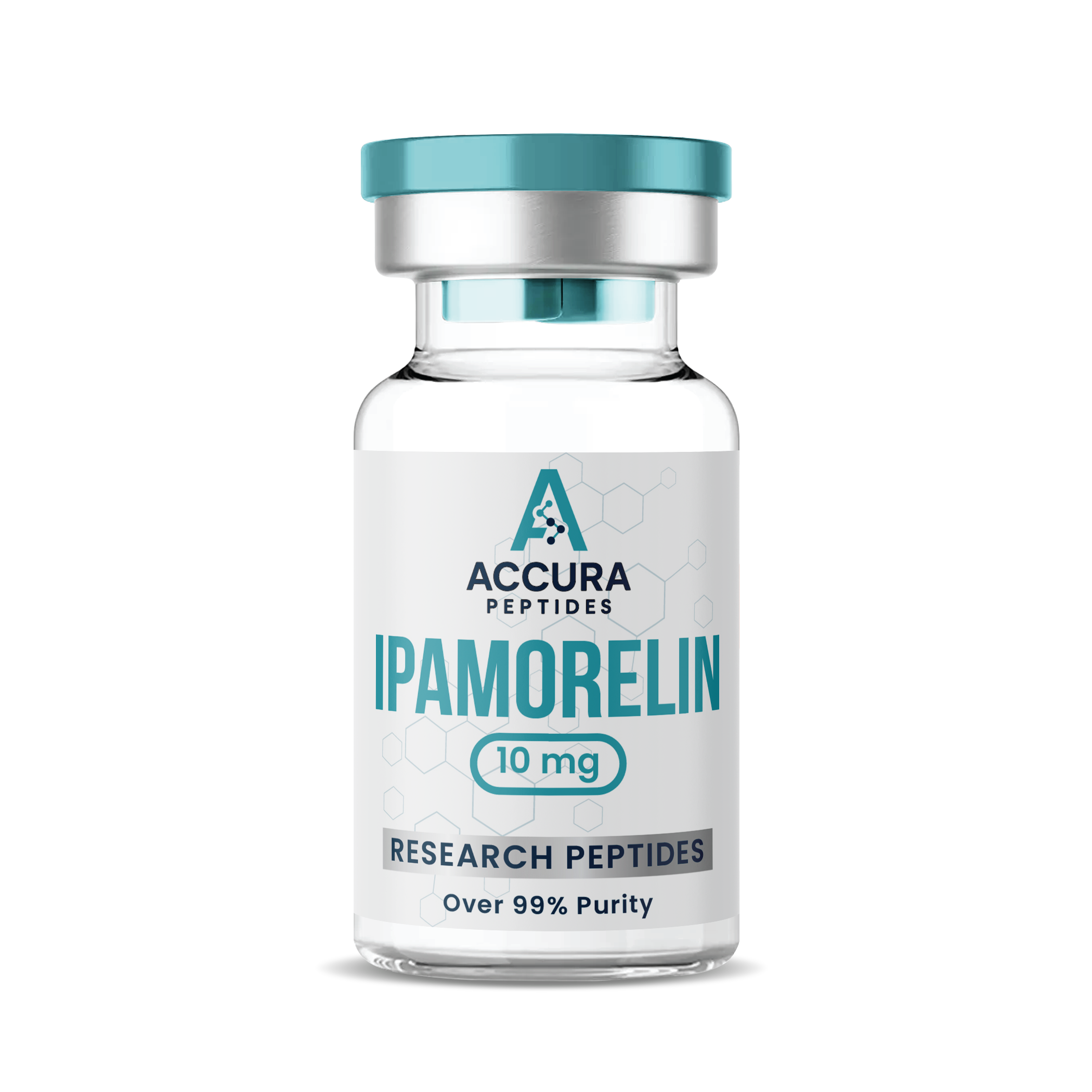 Accura Peptides Ipamorelin vial on a white background