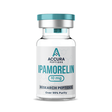 Accura Peptides Ipamorelin vial on a white background