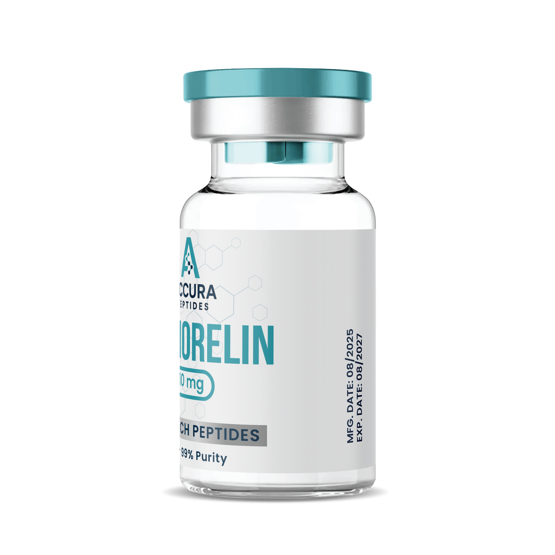 Vial labeled 'GnRH Peptides' with 'Acura Peptides' branding on a white background