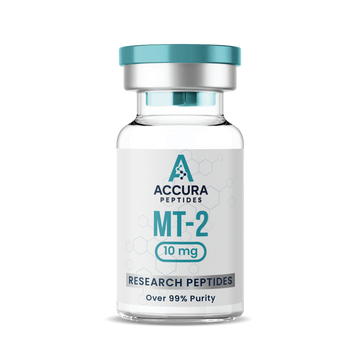 Accura Peptides MT-2 research peptides vial on a white background