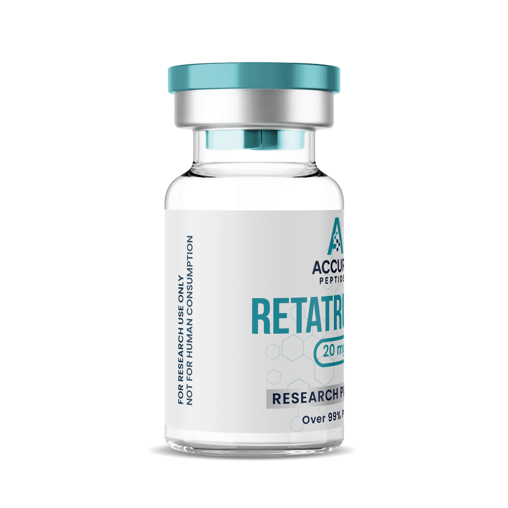 Vial labeled 'RETATRIB' with Accelere Peptides branding on a white background
