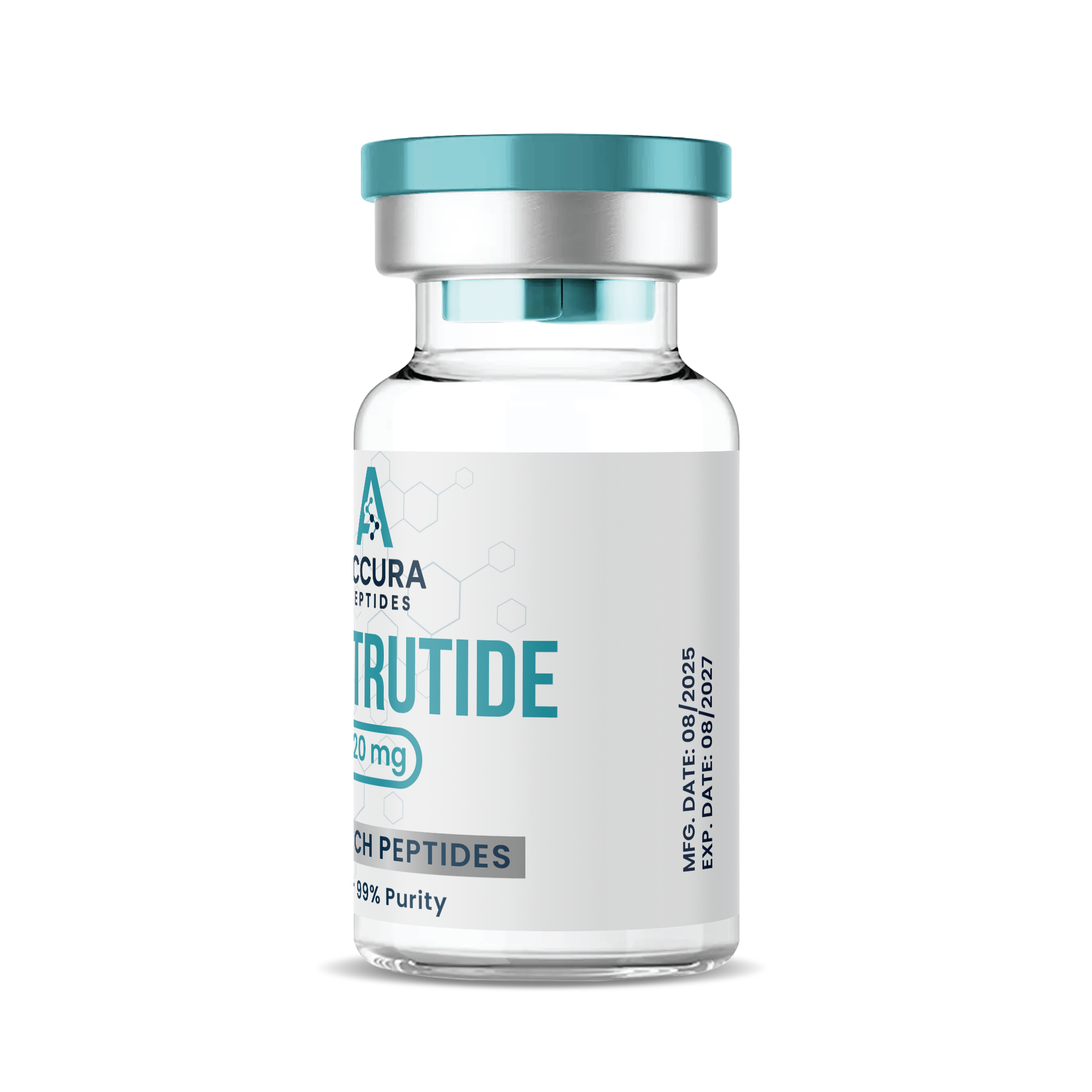 Vial labeled 'Trutide' with Acura Peptides branding on a white background